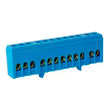 Шина TS-0609H 12 way в синем корпусе Энергия, 10 шт - Электрика, НВА - Щитки и аксессуары для монтажа - Шины нулевые - . Магазин оборудования для автономного и резервного электропитания Ekosolar.ru в Архангельске