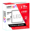 Светильник LightPhenomenON Downlight LT-TP-DL-01-18W-6500K встраиваемый квадратный 170х170 LED - Светильники - Светильники DOWNLIGHT - . Магазин оборудования для автономного и резервного электропитания Ekosolar.ru в Архангельске